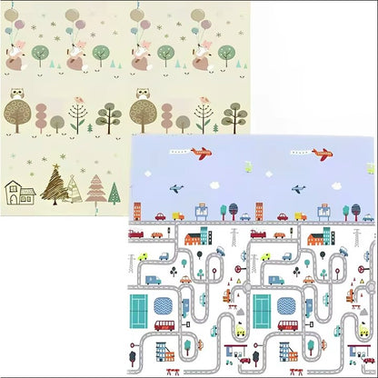 Covoras de Joaca pentru Copii, 2 fete, termic, anti-derapant, pliabil, protectie impotriva loviturilor, 200x180cm, grosime 1 cm