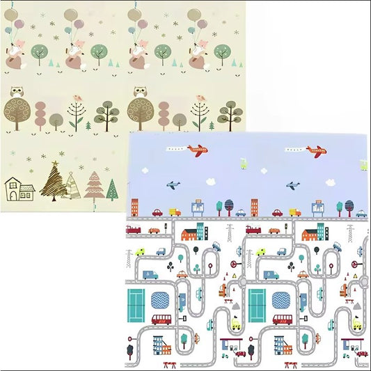 Covoras de Joaca pentru Copii, 2 fete, termic, anti-derapant, pliabil, protectie impotriva loviturilor, 200x180cm, grosime 1 cm