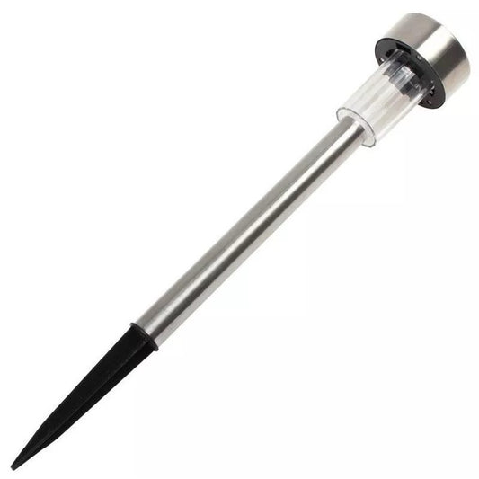 Lampa solara LED de exterior pentru gradina Selexmo, dispersor normal, 0.06W, Inox, 29 cm