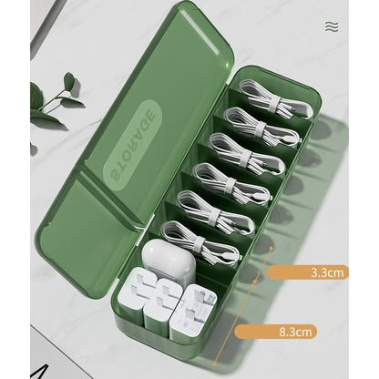 Cutie Organizatoare pentru Cabluri, selexmo, din Plastic, 28 x 9 x 6 cm, Verde