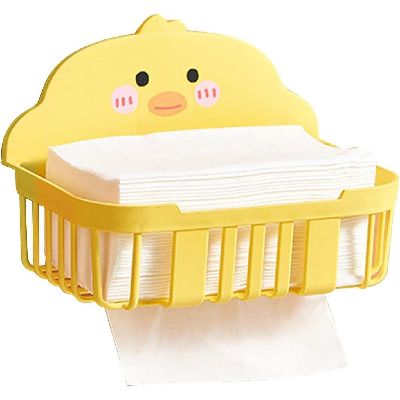 Cutie de Depozitare, selexmo, din Plastic, Montare pe Perete, Model Ratusca, 13x19x12 cm, Galben