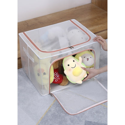 Cutie de Depozitare, selexmo, pentru Camera Copiilor, 100L, din PVC, Model Dinozaur, 60 x 42 x 40 cm, Transparent
