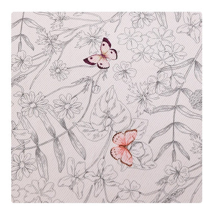 Cutie Depozitare, selexmo, 66L, din Material Textil, 50 x 40 x 33 cm, pentru Haine si Lenjerii, Model Fluturasi, Bej