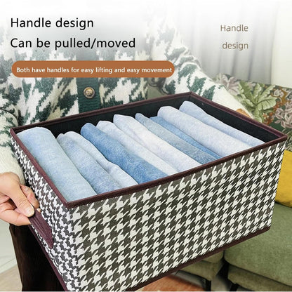 Cutie De Depozitare, selexmo, Pentru Haine, Lenjerie, Sosete Si Sutiene, Material Textil, 7 Compartimente, 44x30x20 cm, Culoare Alb-Negru