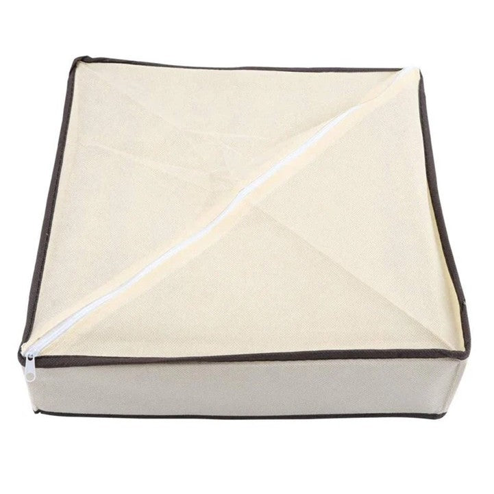 Cutie De Depozitare, selexmo, Pentru Lenjerie, Sosete Si Sutiene, Material Textil, 7 Compartimente, 32 x 32 x 10 cm, Culoare Bej