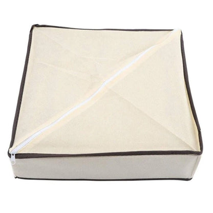 Cutie De Depozitare, selexmo, Pentru Lenjerie, Sosete Si Sutiene, Material Textil, 7 Compartimente, 32 x 32 x 10 cm, Culoare Bej