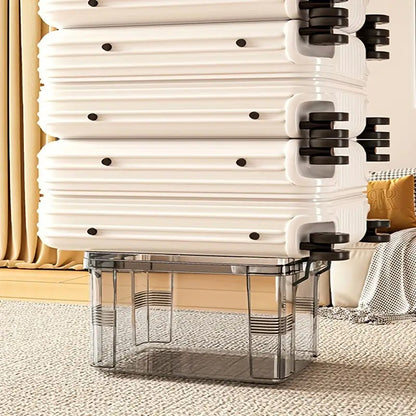 Cutie De Depozitare, selexmo, Tip Valiza, pentru Alimente, Jucarii, Accesorii, Transparent-Gri, Marime L, 38.5x27.5x22 cm