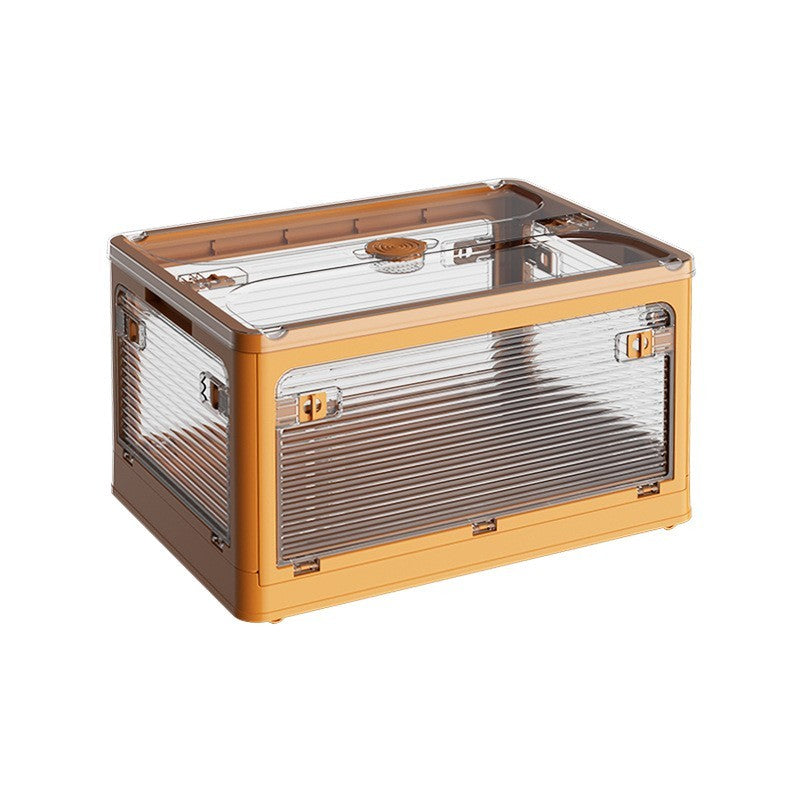 Cutie de depozitare pliabila, selexmo, Cu capac, 29 L, Plastic, 40.5x29x24.5 cm, Portocaliu