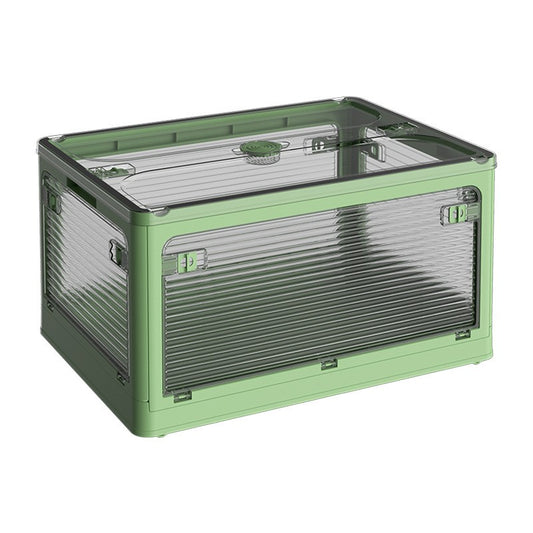 Cutie de depozitare pliabila, selexmo, Cu capac, 85 L, Plastic, 60x42x34 cm, Verde