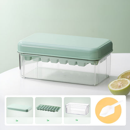 Set Cutie pentru Gheata, Uz Casnic, 1 Tavita pentru Cuburi, Capac Etans, Lopata