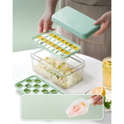 Set Cutie pentru Gheata, Uz Casnic, 1 Tavita pentru Cuburi, Capac Etans, Lopata