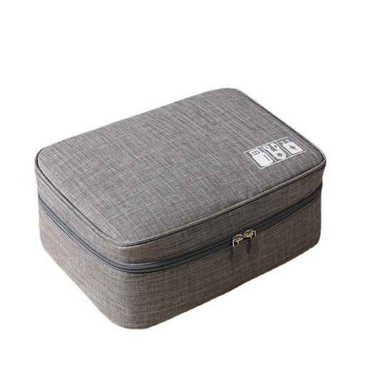 Geanta Organizatoare selexmo, Pentru Cabluri si Accesorii, Portabila, Impermeabila, 24,5 x 18 x10cm, Gri