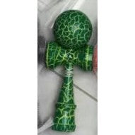 Kendama Crack, Selexmo, din Lemn, 18 cm, +14 Ani, Diametru Bila 6 cm, Model Crapat, Verde