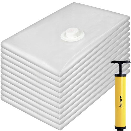 Set 9Saci de Vidat cu Pompa de Aer Selexmo® - Economie de Spatiu, Reutilizabili, Ideal pentru Calatorii si Depozitare