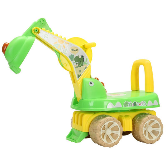 Excavator pentru Copii, 1-3 Ani, Greutate Portanta 30 kg, Muzica si Lumini, Rotatie 360 Grade
