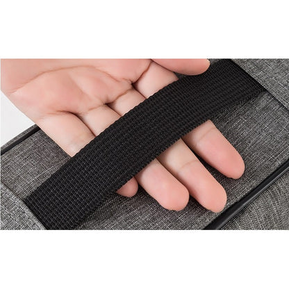 Geanta selexmo pentru Depozitare Acte si Documente, Facturi, Carduri, cu Cod de Securitate, 2 Compartimente, Impermeabila, 37 x 10.5 x 27 cm, Gri