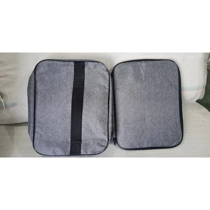 Geanta selexmo pentru Depozitare Acte si Documente, Facturi, Carduri, cu Cod de Securitate, 2 Compartimente, Impermeabila, 37 x 10.5 x 27 cm, Gri