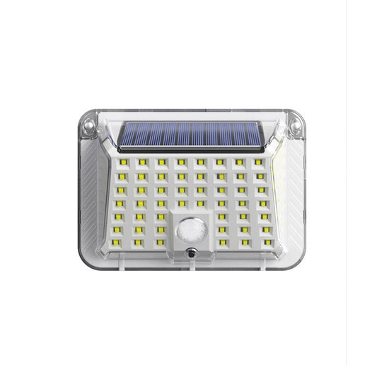 Lampa solara de perete Selexmo, 90 LED-uri SMD, senzor de miscare, IP65, 1200mAh, material ABS, lumina alb rece, alb