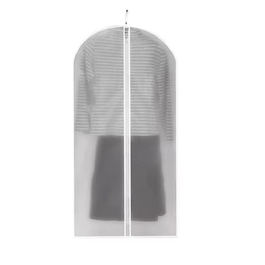 Set 5 Huse de Depozitare cu Fermoar, selexmo, pentru Haine, de Protectie, pentru Voiaj, Netesut, Rezistent la Praf, 60x120 cm, Transparent-Alb