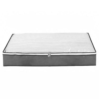 Husa de Depozitare, selexmo, Intrebuintare Multipla, Pliabila, cu Fermoar Bidirectional si Fereastra Deasupra Transparenta, Manere Laterale, Lavabila, 100x50x15 cm, Gri