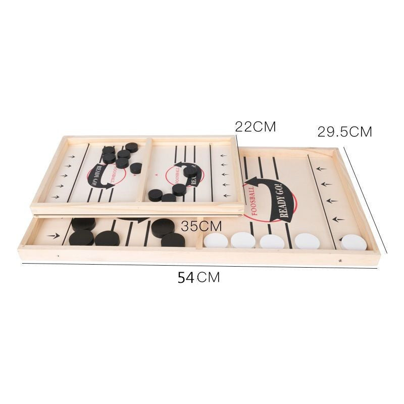 Joc Fooseball Interactiv, Tip Hockey pe Gheata, din Lemn, 10 Piese de Joc