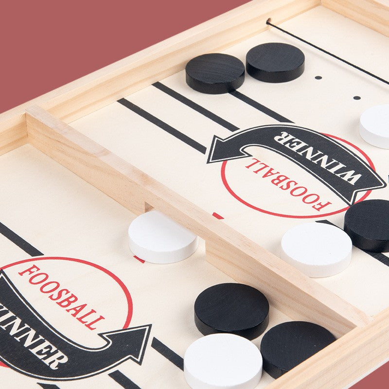Joc Fooseball Interactiv, Tip Hockey pe Gheata, din Lemn, 10 Piese de Joc