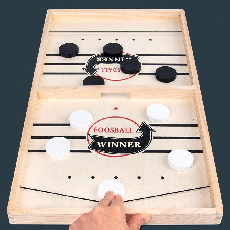 Joc Fooseball Interactiv, Tip Hockey pe Gheata, din Lemn, 10 Piese de Joc