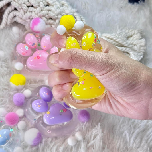 Jucarie Antistres Squishy, selexmo, cu Revenire Lenta, Labuta de Pisica Pufoasa, 7.5 cm, Ambalaj Transparent, Model 270511, Multicolor