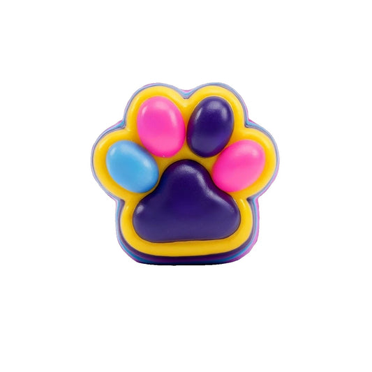 Jucarie Antistres Squishy, selexmo, cu Revenire Lenta, Labuta de Pisica Pufoasa, 7.5 cm, Ambalaj Transparent, Model 27051, Multicolor