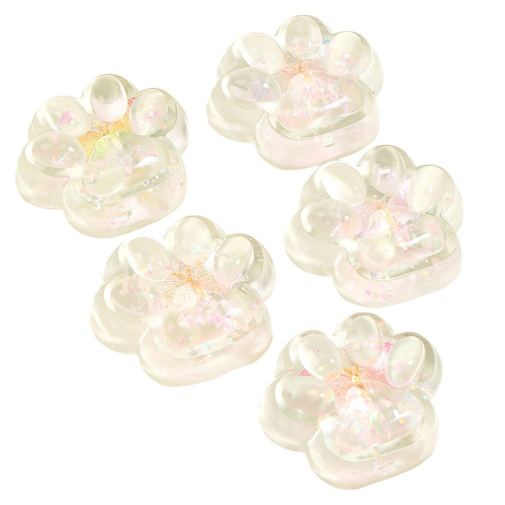 Jucarie Antistres Squishy, selexmo, Labuta de Pisica Pufoasa, cu Revenire Lenta, 7 x 6.5 cm, Model Fluturi, Multicolor
