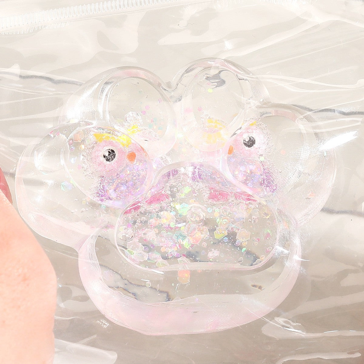 Jucarie Antistres Squishy, selexmo, Labuta de Pisica Pufoasa, cu Revenire Lenta, 7 x 6.5 cm, Model Ciuperca, Multicolor