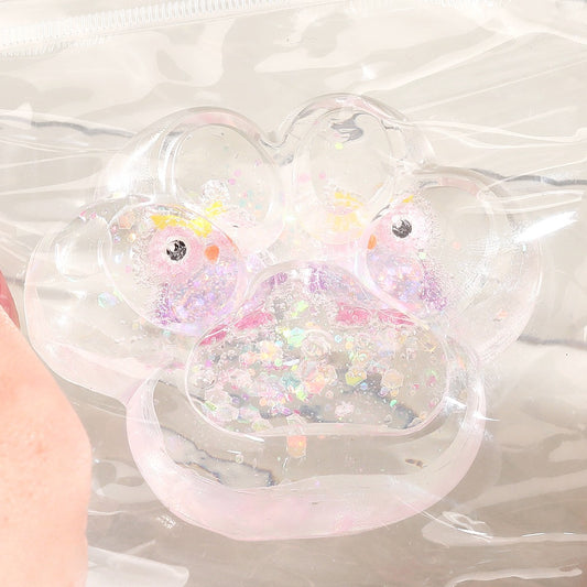 Jucarie Antistres Squishy, selexmo, Labuta de Pisica Pufoasa, cu Revenire Lenta, 7 x 6.5 cm, Model Ciuperca, Multicolor