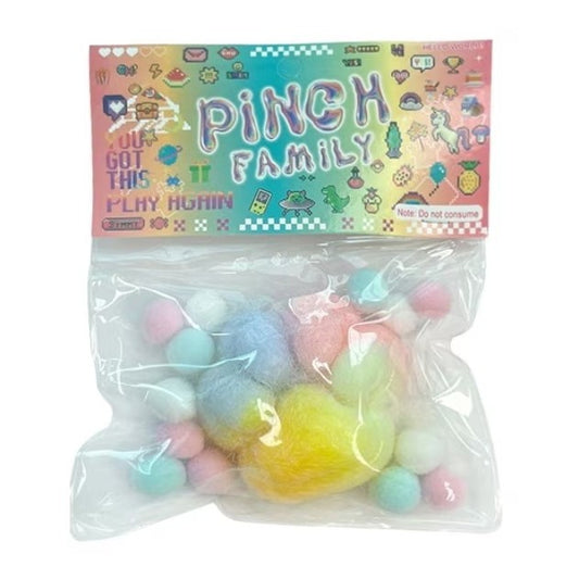 Jucarie Antistres Squishy, selexmo, cu Revenire Lenta, Squeeze Pinch Family, Model Cat Paw, Pufoasa, Model Curcubeu, Ambalaj Transparent, Multicolor