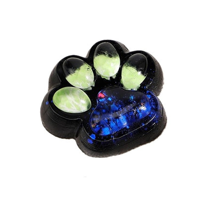 Jucarie Antistres Squishy, selexmo, cu Revenire Lenta, Squeeze Pinch Family, Model Cat Paw, 6.5 x 6 cm, din Tpr, 4-6 Ani, Model 4 Legume, Negru cu Insertii