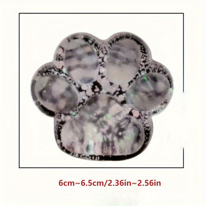 Jucarie Antistres Squishy, selexmo, cu Revenire Lenta, Squeeze Pinch Family, Model Labuta de Pisica cu Sclipici, 6.5x6 cm, 60g, Ambalaj Transparent, Alb-Negru