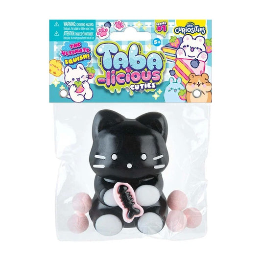Jucarie Antistres Squishy, selexmo, cu Revenire Lenta, Squeeze Pinch Family, Model Pisicuta, 10cm x6cm Ambalaj Transparent, 70 gr, Negru