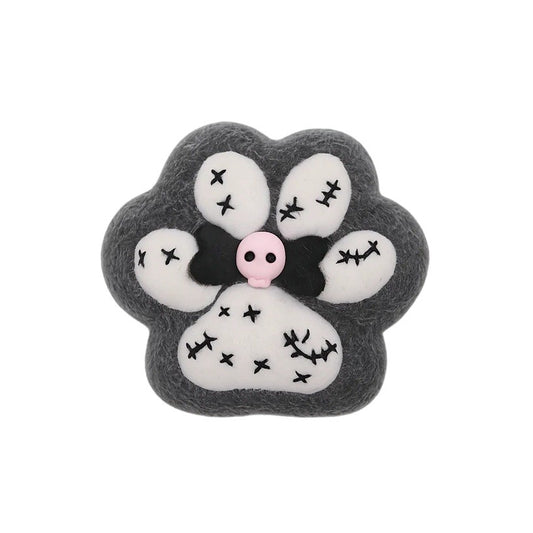 Jucarie Antistres Squishy, selexmo, cu Revenire Lenta, Squeeze Pinch Family, Model Cat Paw, Ambalaj Transparent, Alb/Negru