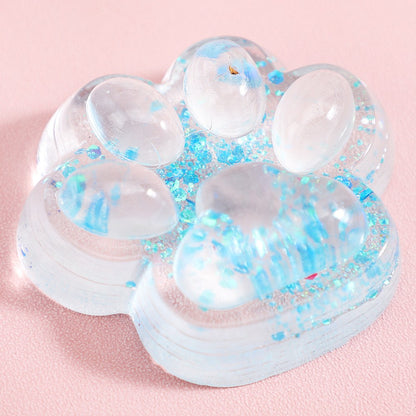 Jucarie Antistres Squishy, selexmo, Labuta de Pisica Pufoasa, cu Revenire Lenta, 7 x 6.5 cm, Model 270532, Multicolor