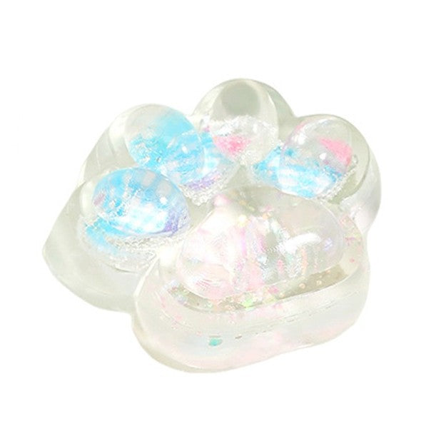 Jucarie Antistres Squishy, selexmo, Labuta de Pisica Pufoasa, cu Revenire Lenta, 7 x 6.5 cm, Model Inima, Multicolor