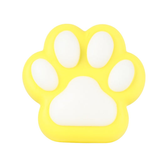 Jucarie Antistres Squishy, selexmo, Revenire Lenta, Model Labuta de Pisica, Squishy, BIG 12.5 x 10.5 cm, 220 g, Model 14, Galben Alb