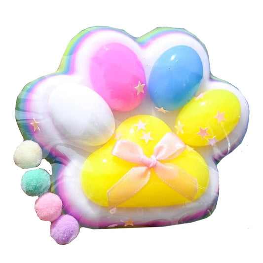 Jucarie Antistres Squishy, selexmo, Revenire Lenta, Model Labuta de Pisica, Squishy, BIG 12.5 x 10.5 cm, 220 g, Model 19, Multicolor Roz