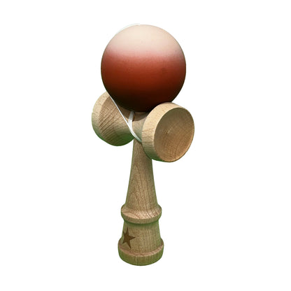 Jucarie Kendama X Originala, Profesionala, Selexmo, din Lemn, Rubber Grip, 18 cm, Maro/Bej/Roz