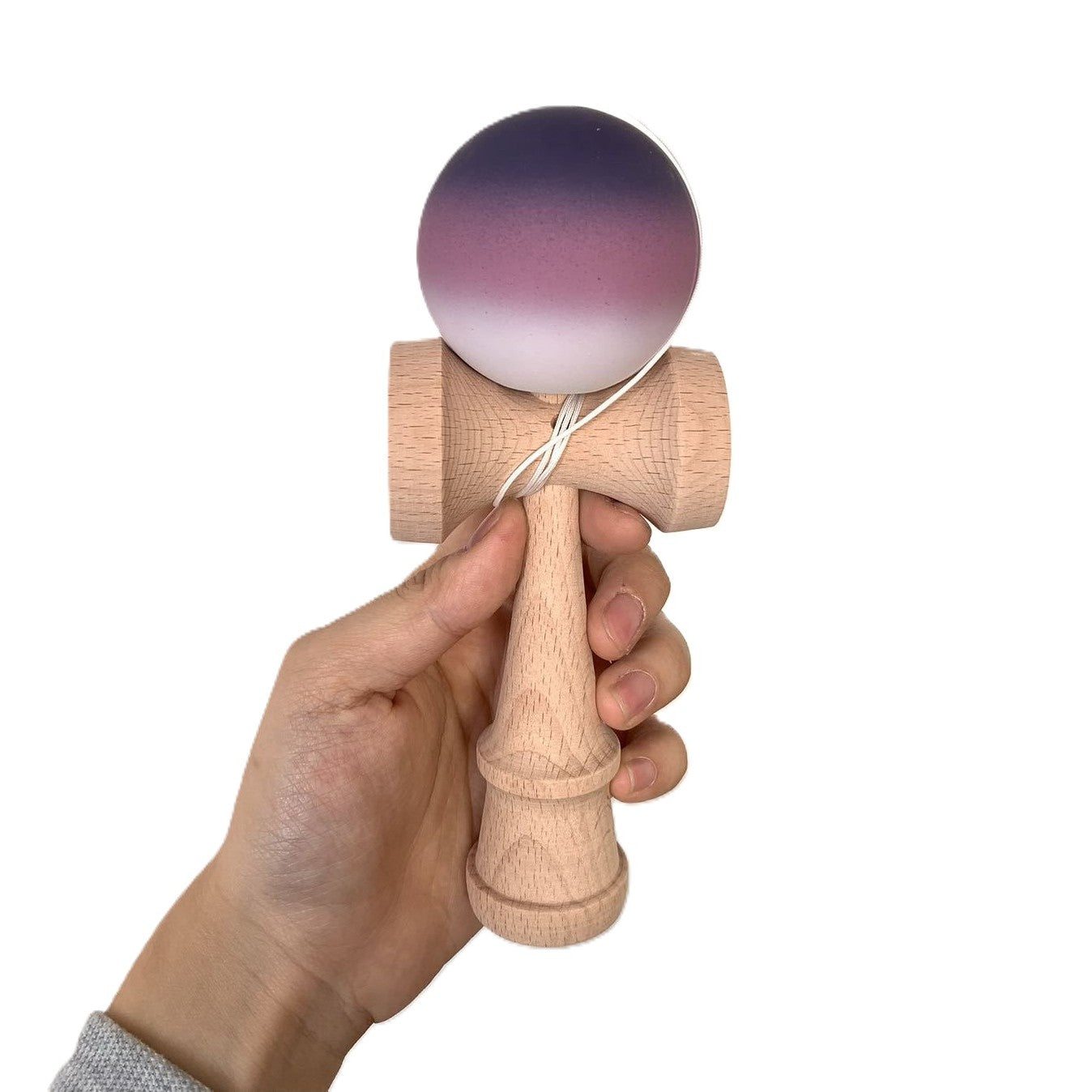 Jucarie Kendama X Originala, Profesionala, Selexmo, din Lemn, Rubber Grip, 18 cm, Negru/Maro/Alb
