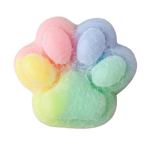 Jucarie Interactiva Squishy, selexmo, Squeeze Pinch Family, Model Cat Paw, Revenire Lenta, din TPR, +3 Ani, 7.5 cm, Textura Puf, Multicolor