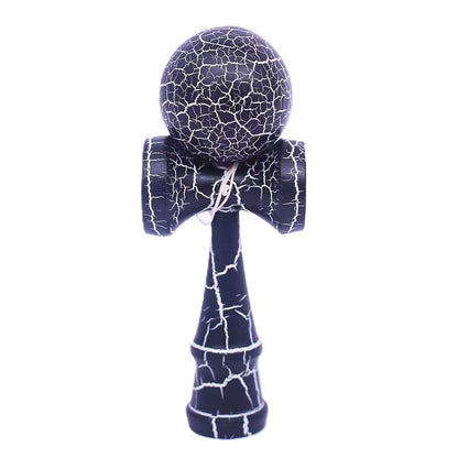 Kendama Crack, Selexmo, din Lemn, 18 cm, +14 Ani, Diametru Bila 6 cm, Model Crapat, Albastru