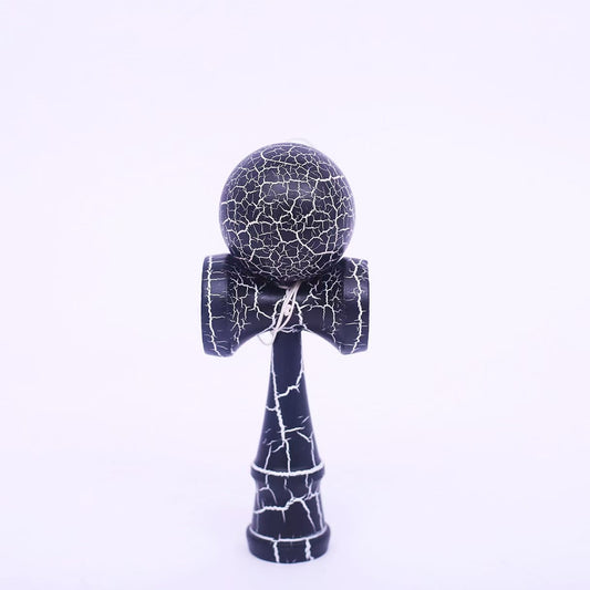 Kendama Crack, Selexmo, din Lemn, 18 cm, +14 Ani, Diametru Bila 6 cm, Model Crapat, Albastru