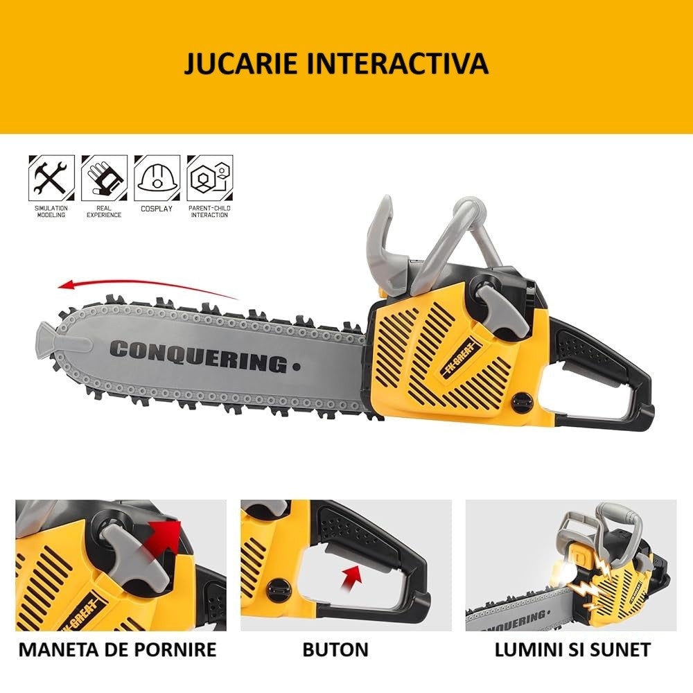 Jucarie Fierastrau Electric pentru Copii, cu Sunete și Lumini, +3 Ani