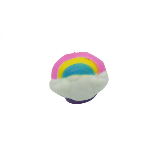 Jucarie Squishy selexmo, Norisor curcubeu, Squeeze Pinch Family, Fidget Toy, Roz