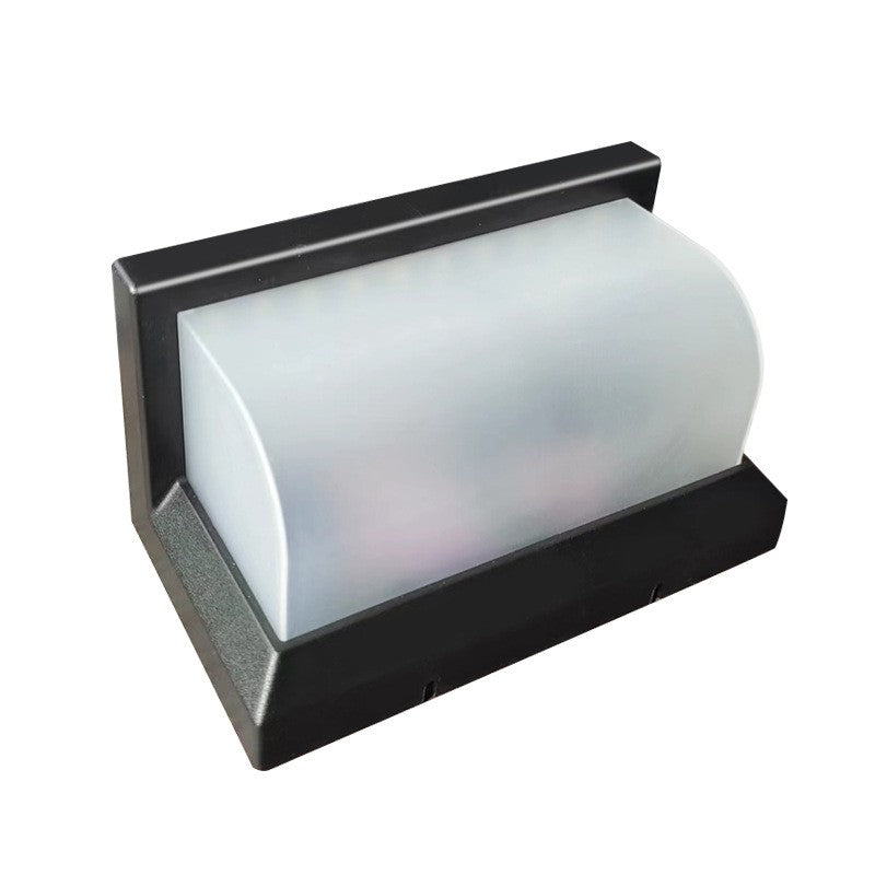 Aplica Solara De Exterior LED Selexmo, 13.5 cm x 8 cm, 150 Lumeni 60 LED 18W, IP65, 3 trepte de lumina, Senzor de Lumina, FORMA ARC, Alb Rece