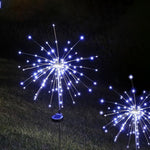 Lampa Solara, Decor Gradina, Model Fireworks/Artificii, din Sarma de Cupru, 120 LED-uri, 55W, 90 cm
